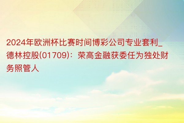 2024年欧洲杯比赛时间博彩公司专业套利_德林控股(01709):荣高金融获委任为独处财务照管人